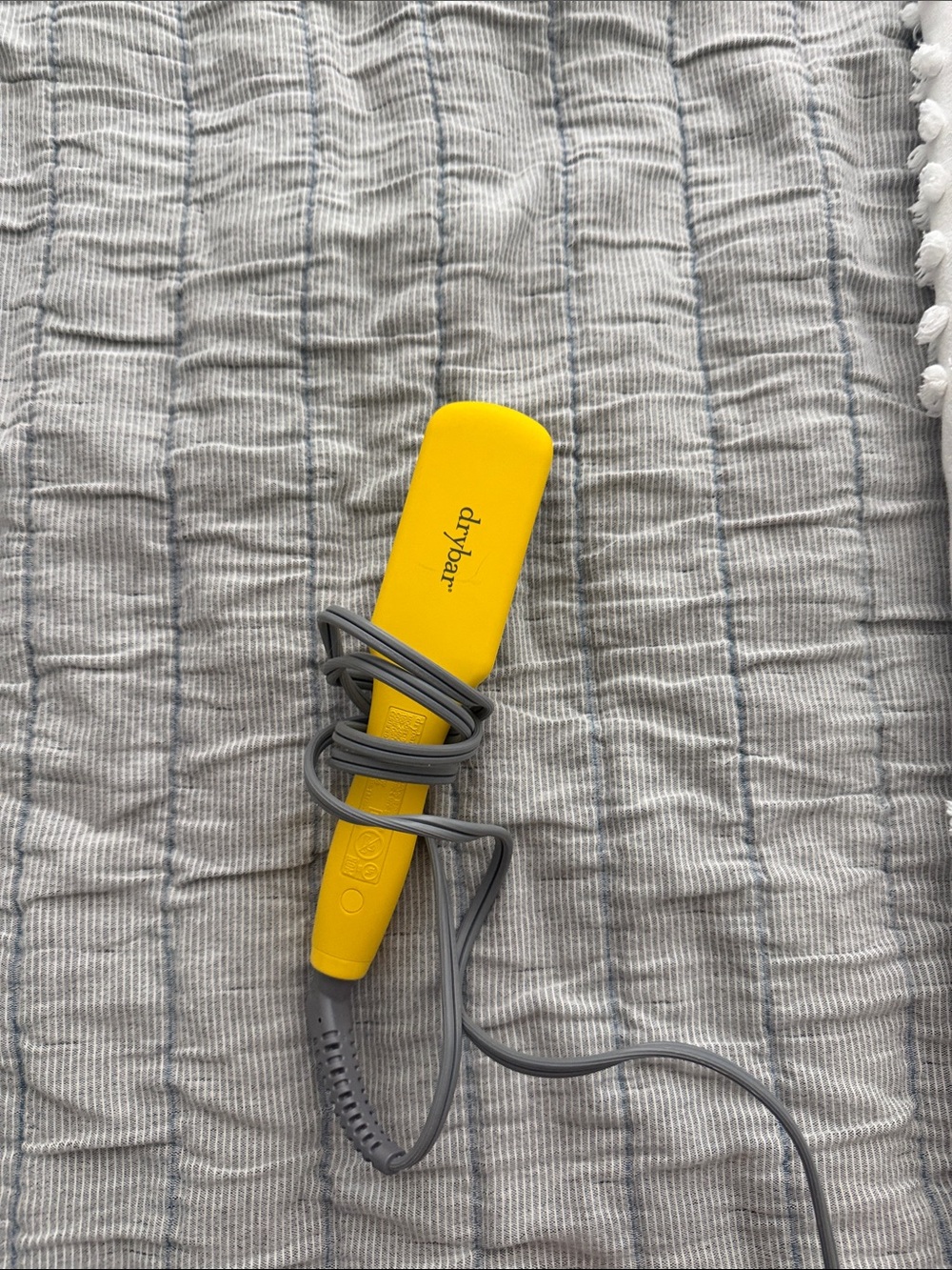 Drybar Mini Flat Iron in Vibrant Yellow with Gray Cord